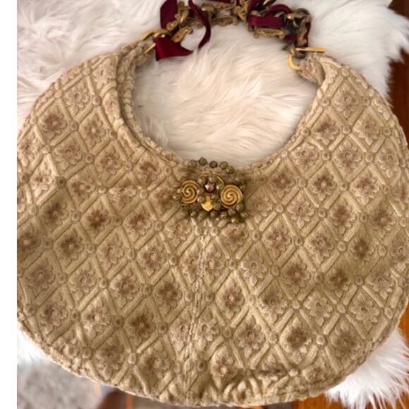 Nina Perrera Vintage Bag Baroque Victorian Upholstery Look Romantic - Picture 10 of 16
